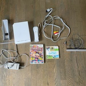 Wii Console with Controller and Games